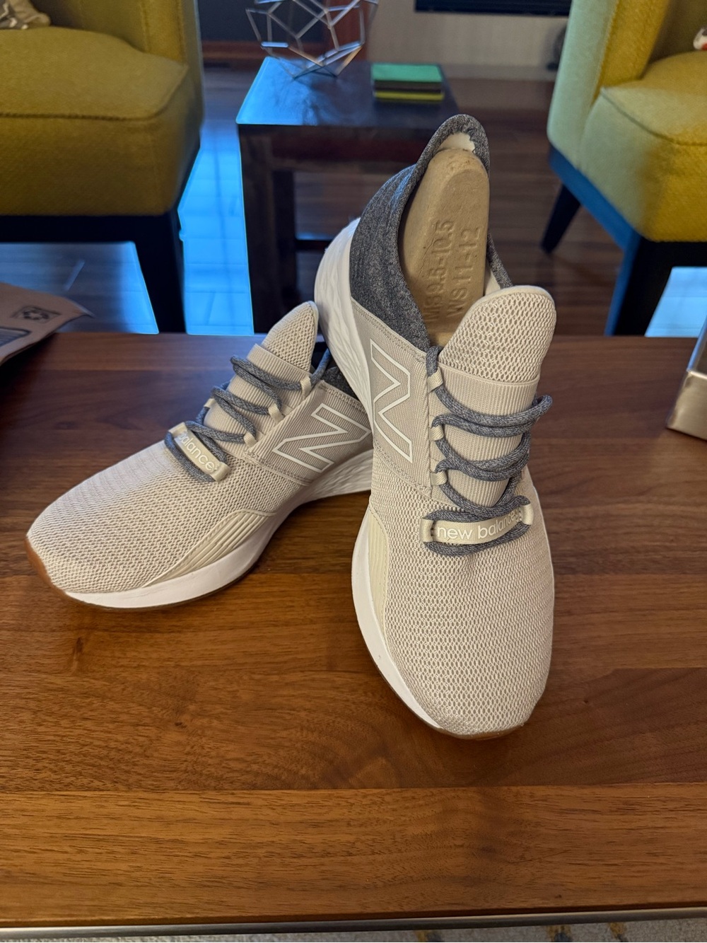 New Balance Women’s Beige Knit Sneakers - New in Box